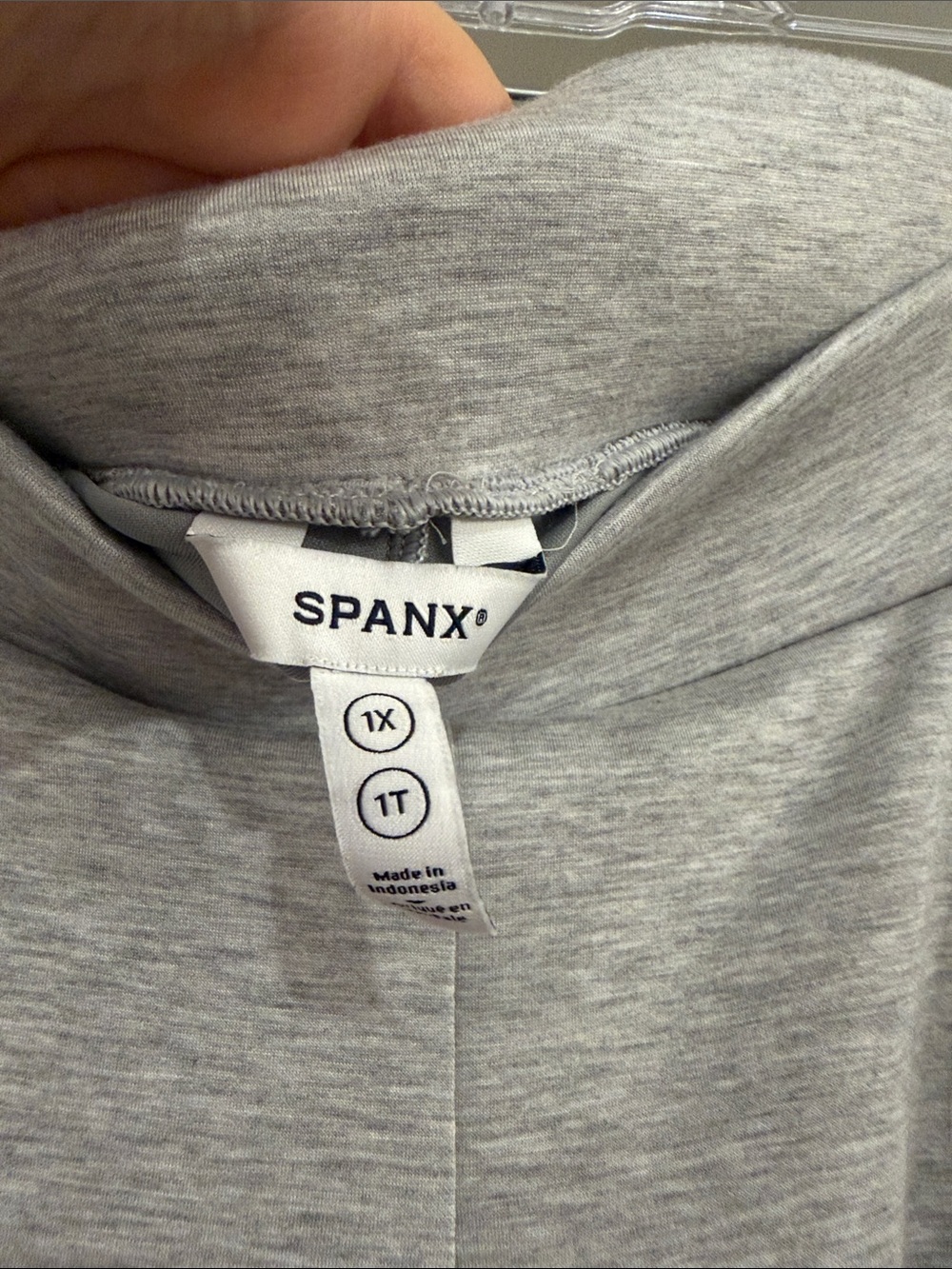 SPANX Gray Ponte Knit Top - Heather Gray - Picture 2 of 4